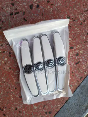Self Adhesive White Metallic Toyota Branded Door Guard