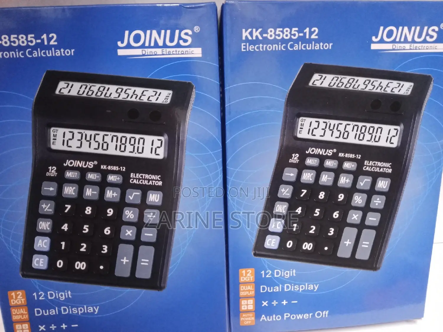 Electronic Calculator Kk-8585-12, Has Dual Display