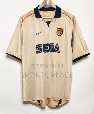 Nike Authentic Original 2001/02 Arsenal Gold Away Jersey Kit