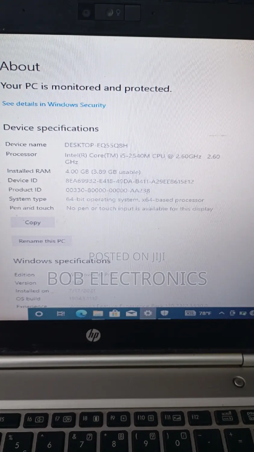 Laptop HP 14-Dq1088wm 4GB Intel Celeron HDD 320GB