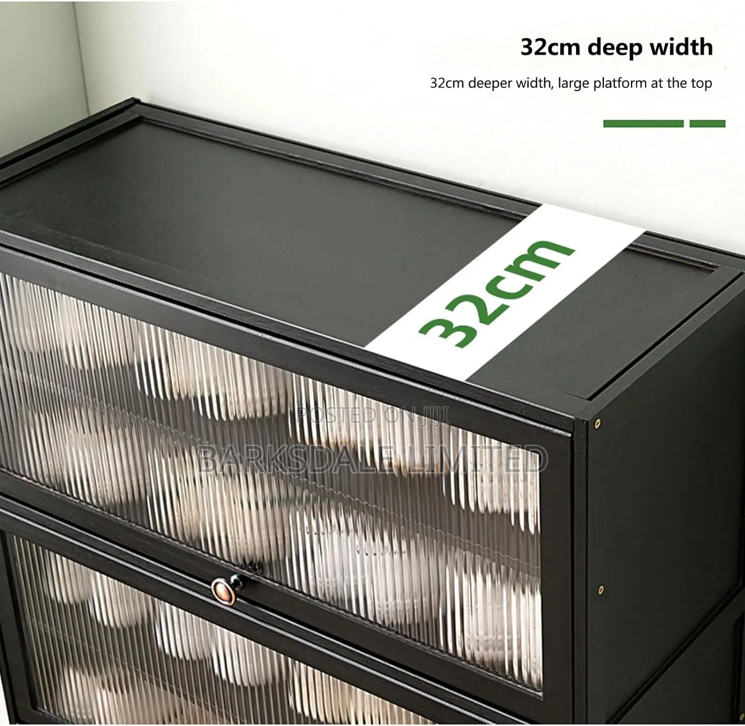 Black Shoe Cabinet Compact Portable Storage Stand Organizer