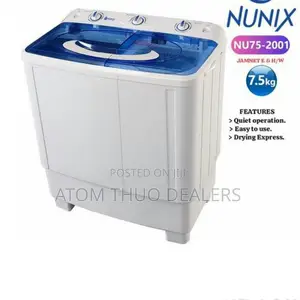 Nunix 7.5kgs Twin Tub Top Load Washing Machine 