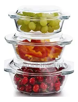 Glass Casserole Set 3 PCS