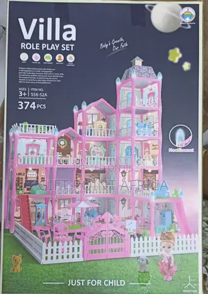 374 Pieces Doll House Play Set for Kids
