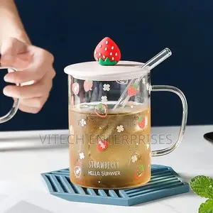 Glass Straw Cup