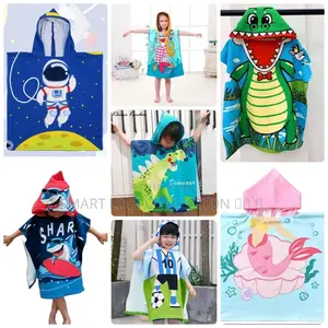 *Microfiber Quick Water Absorb Hooded Bathrobe for Kids
