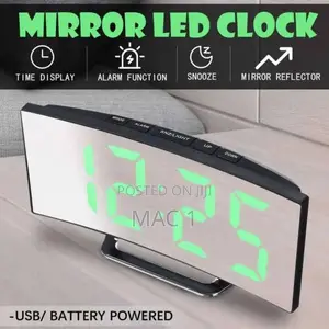 Mirror LED Alarm Clock