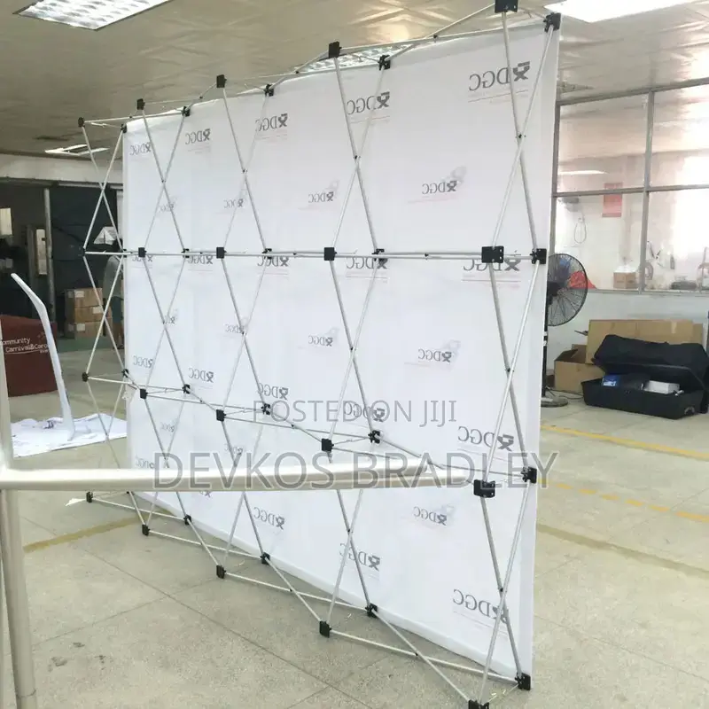Collapsible Pop Up Backdrop Banner Stand (Alluminium) for Hire