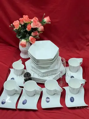 30 PCS Wavy Hexagon Dinner Set