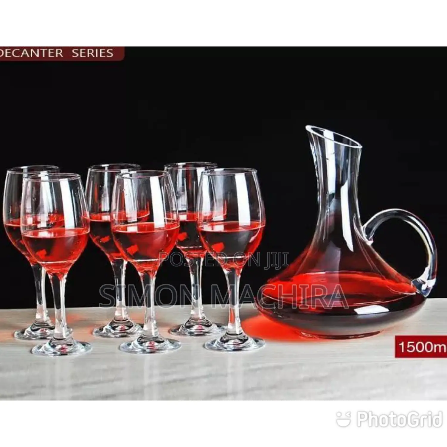 7pcs Wine Decanter Set With 6 Wine Glasses