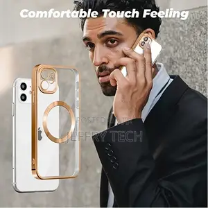iPhone 14 Pro Max Clear Case Slim Plating Mag Safe Magnetic
