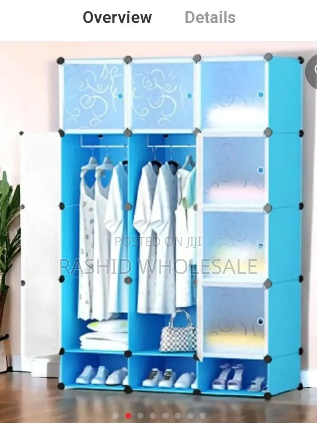 Plastic Wardrobe 3 Column.