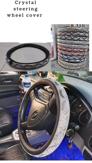 Red, Black,Blue Crystal Classy Shiny Steering Wheel Cover