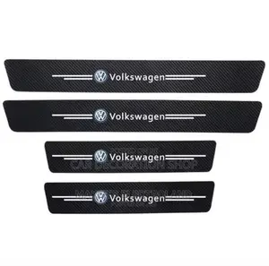 4pc Volkswagen Door Antiscratch Carbon Fiber Finish Sticker