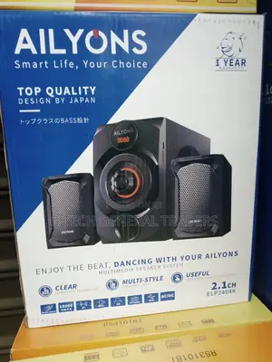 Subwoofer! Ailyons 2.1ch Multimedia Speaker System Elp2404k