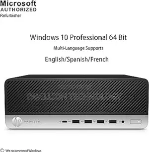 Desktop Computer HP ProDesk 600 G3 8GB Intel Core I5 SSD 256GB