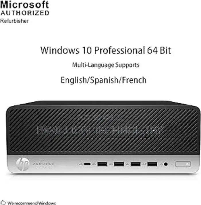 Desktop Computer HP ProDesk 600 G3 8GB Intel Core I5 SSD 256GB