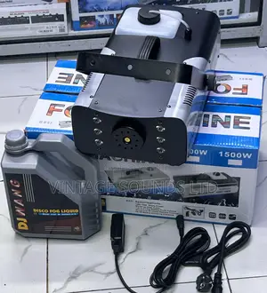 Smoke/Fog Machine 1500 Watt With 6 LED Lights and Fog Juice