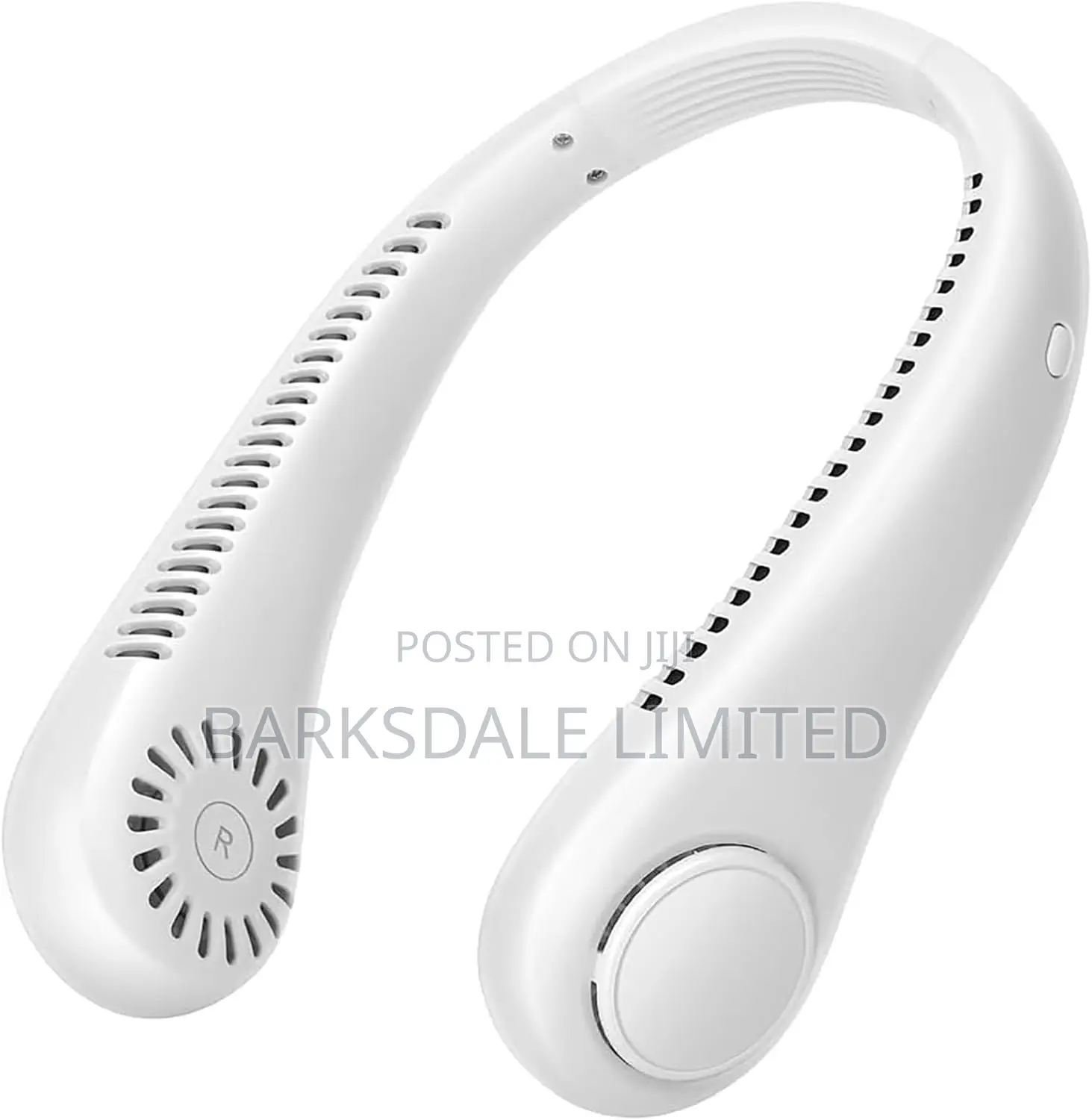 Hanging Neck Fan Mini Small Handheld Portable Silicone White
