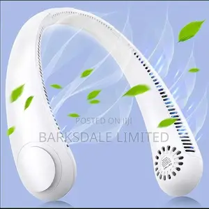 Hanging Neck Fan Mini Small Handheld Portable Silicone White