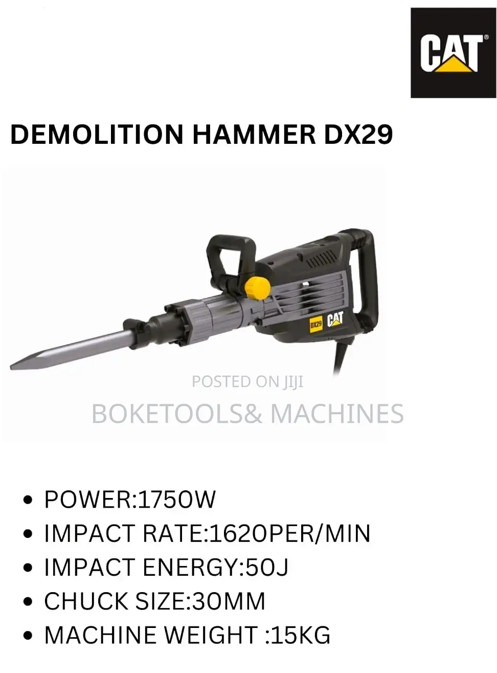 CAT Demolition Hammer Drill Dx29 1750watts
