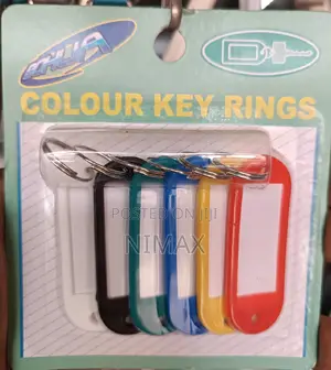 Keyrings Assorted Colours 6 Pack