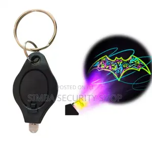 Ultraviolet Key Chain Holder Ring UV Torch Light Pendant