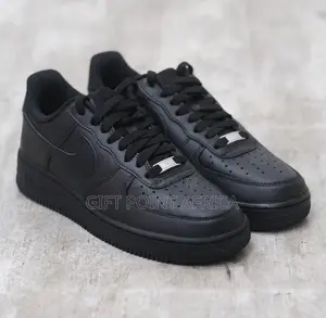 All Black Nike Airforce 1 Sneakers