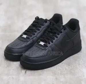 All Black Nike Airforce 1 Sneakers