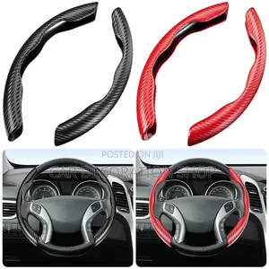 Black or Red Carbon Finish Steering Wheel Cover