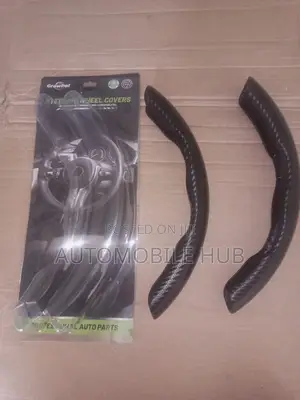 2 Pieces Carbon Steering Wheel Covers Universal