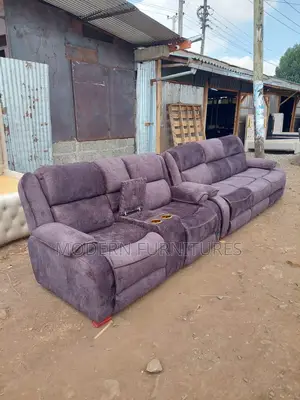 Brown 5 Seater Reclinerlike Sofa