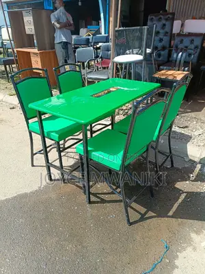 Restaurant Set, Green With a 2ft by 4 Ft Table 