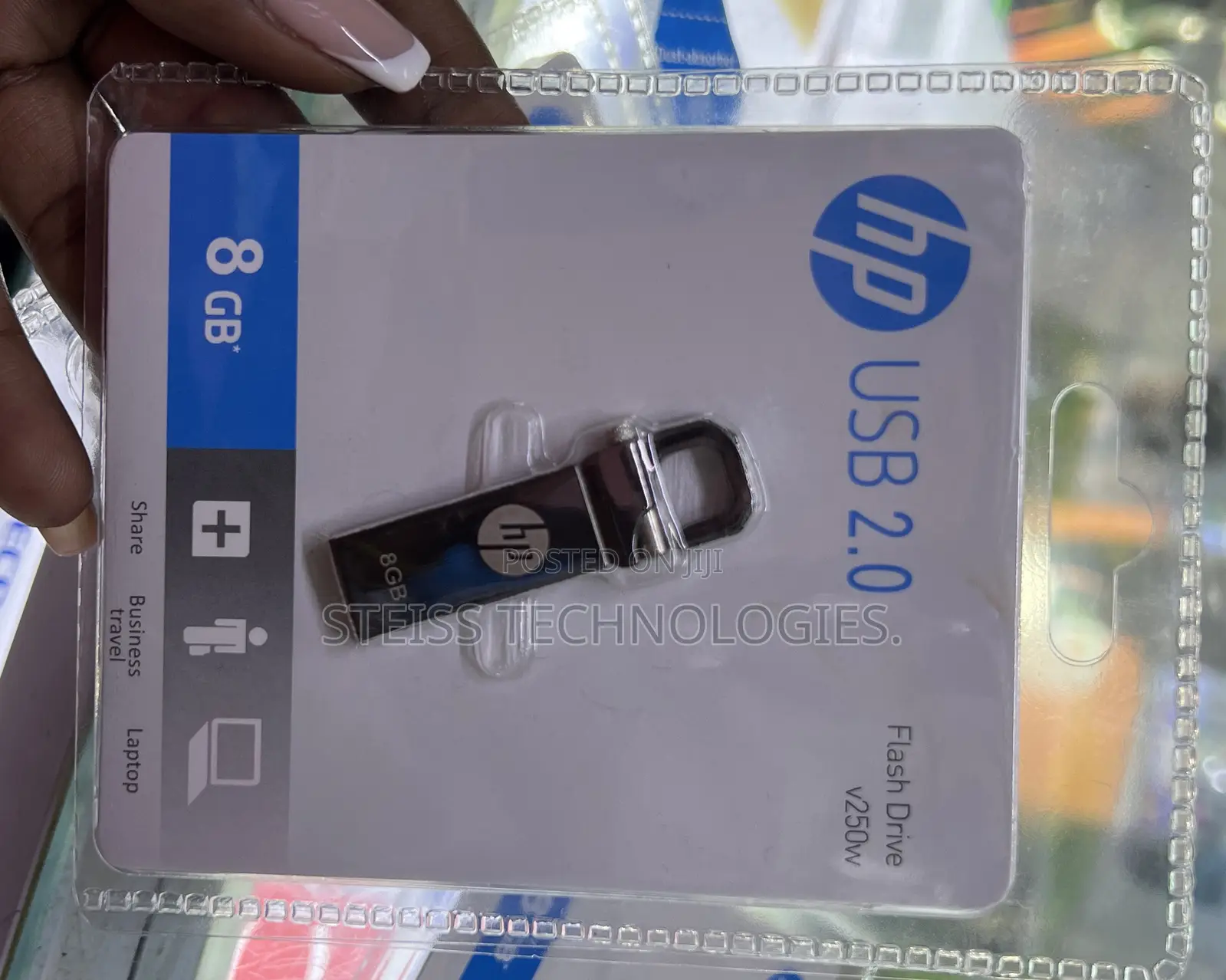 8gb-Hp Metallic Flashdisk.