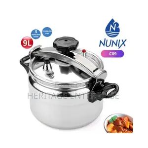 Pressure Cooker - Explosion Proof - 9 Litres - Silver