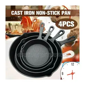 Cast Iron Frying Pan 4pcs