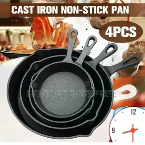 Cast Iron Frying Pan 4pcs