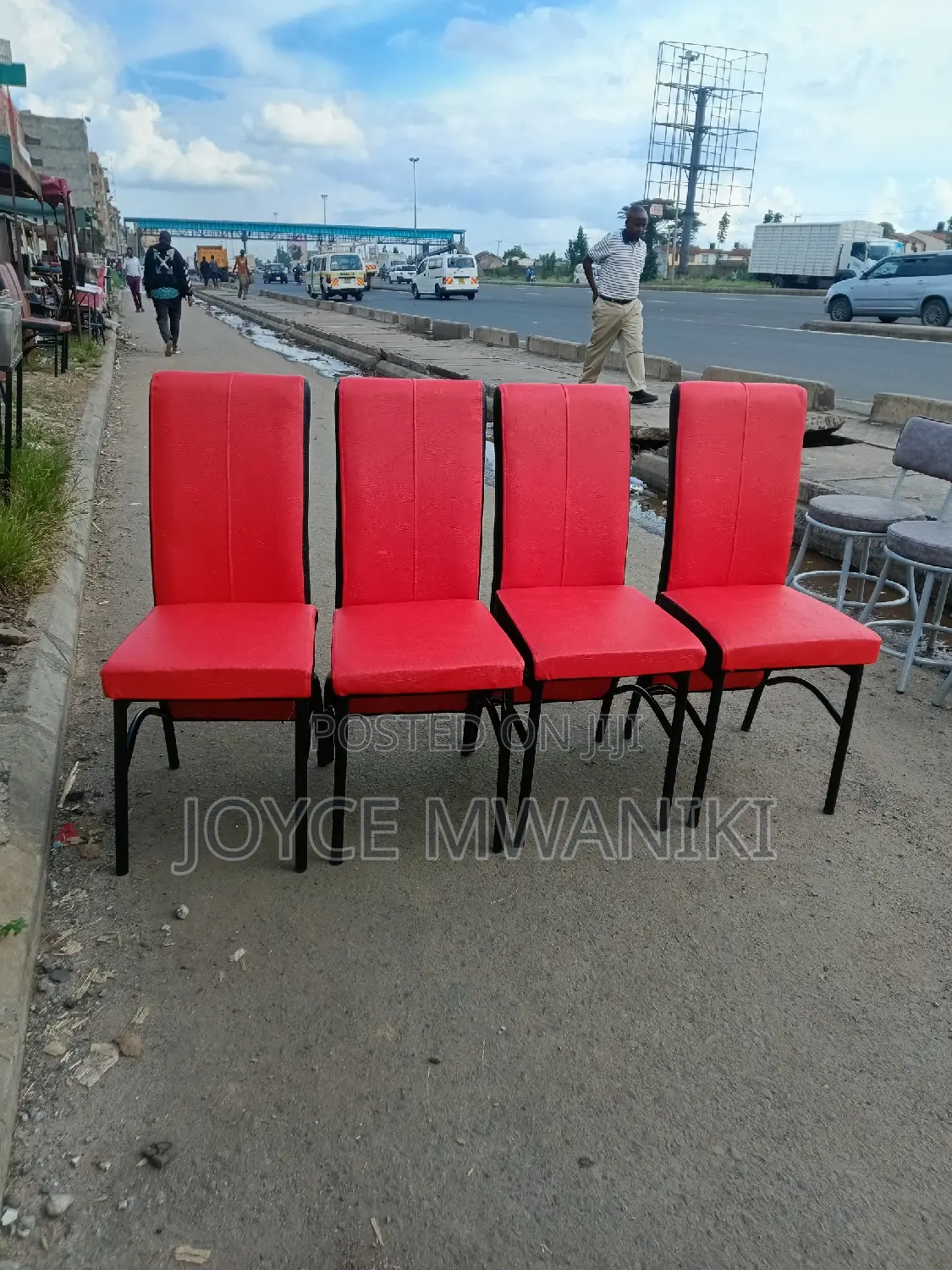 Executive Restaurant Chairs, Hot Red