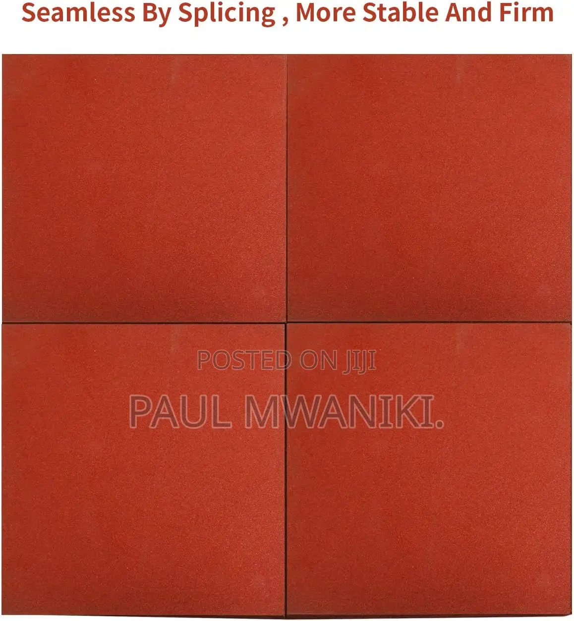 Heavy Duty Rubber Tile Red Non-slip Flooring Mat,20mm