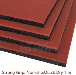 Heavy Duty Rubber Tile Red Non-slip Flooring Mat,20mm