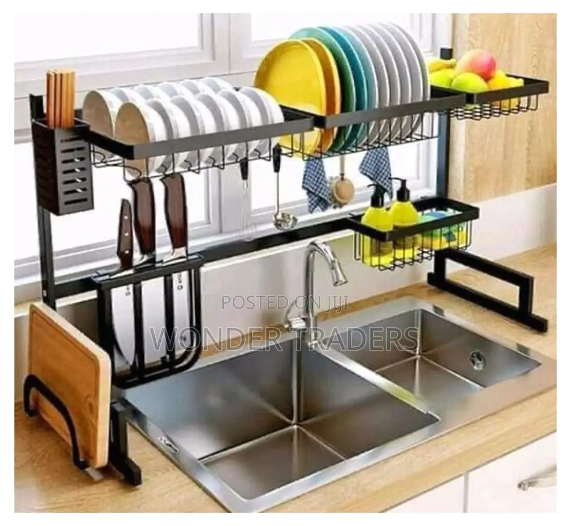 Adjustable Width Over the Sink Drying Rack