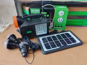 GD Times Solar Lamp Gd-102 With Radio, Bluetooth and 3 Bulbs