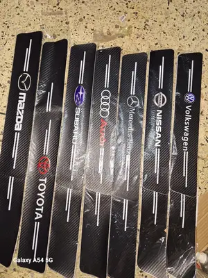 Branded Carbon Finish Door Stickers for Antiscratch 4pc Pack