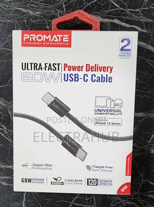 Promate Springy 60W Power Delivery USB Cable