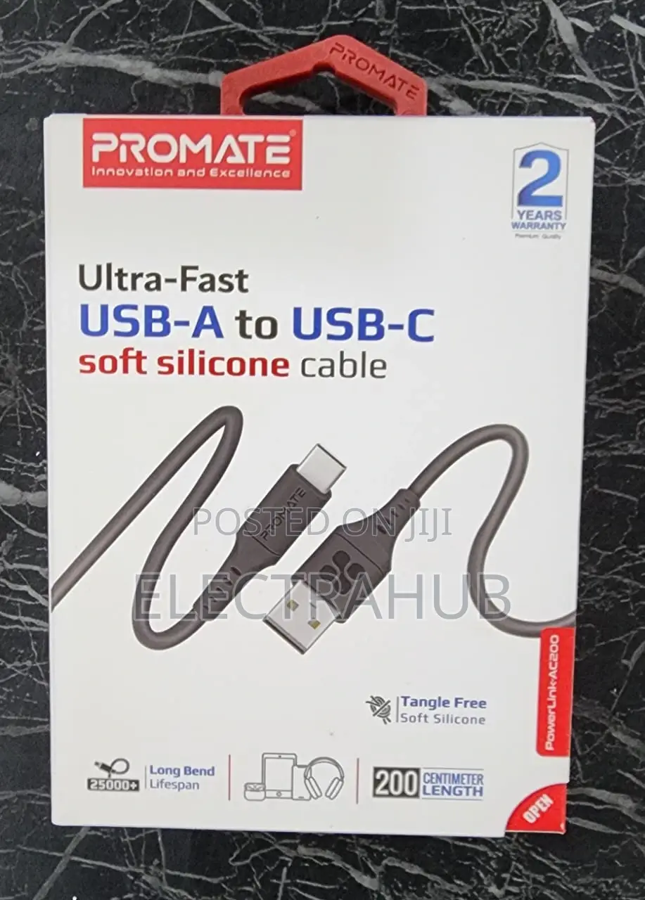 Promate Powerlink AC200 USB Type C Cable