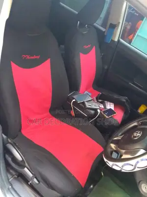 Ractis Fitted With Light Fabric Material Redblack Seat Cover