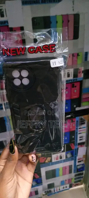 Itel S23 Case Armor Ring Cover Adsorb Car Holder Shockproof