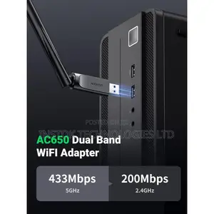 Ugreen AC650 High-Gain Dual Band Wireless USB Adapter - CM49