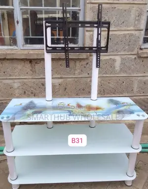 White Executive Glass Tv Stand * 