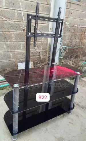 Black Executive Glass Tv Stand * 